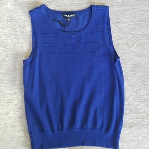 NEW Knit sleeveless Sz Petite Small royal blue